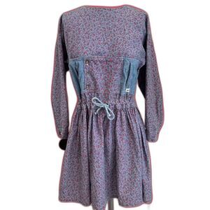 Vintage 80s 90s Guess Jeans Denim Paisley DRESS by Georges Marciano